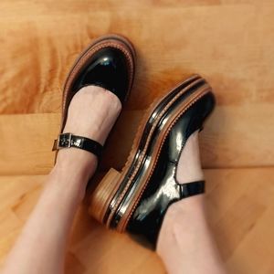 Jeffrey Campbell black patent leather maryjanes. Size 7.5